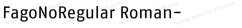 FagoNoRegular Roman字体转换